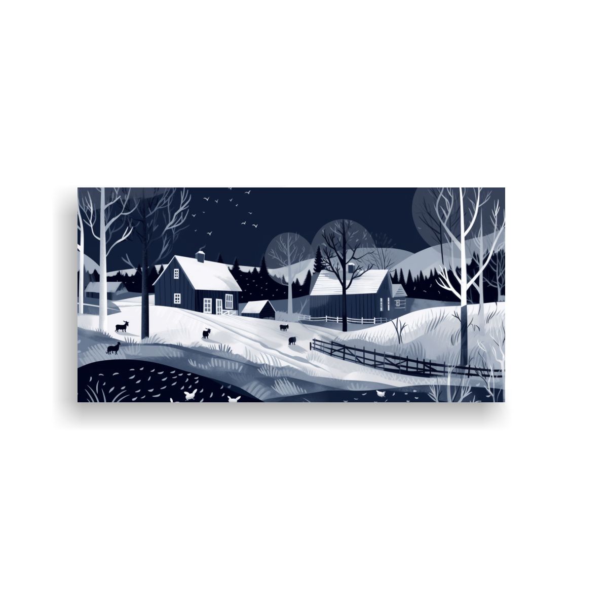 GENERICO - Pintura Decorativa De La Granja En Estilo Cultural. 160x80cm