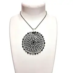 MIXTURARTE - Collar Colgante de Cobre Tejido Y Cadena de Acero