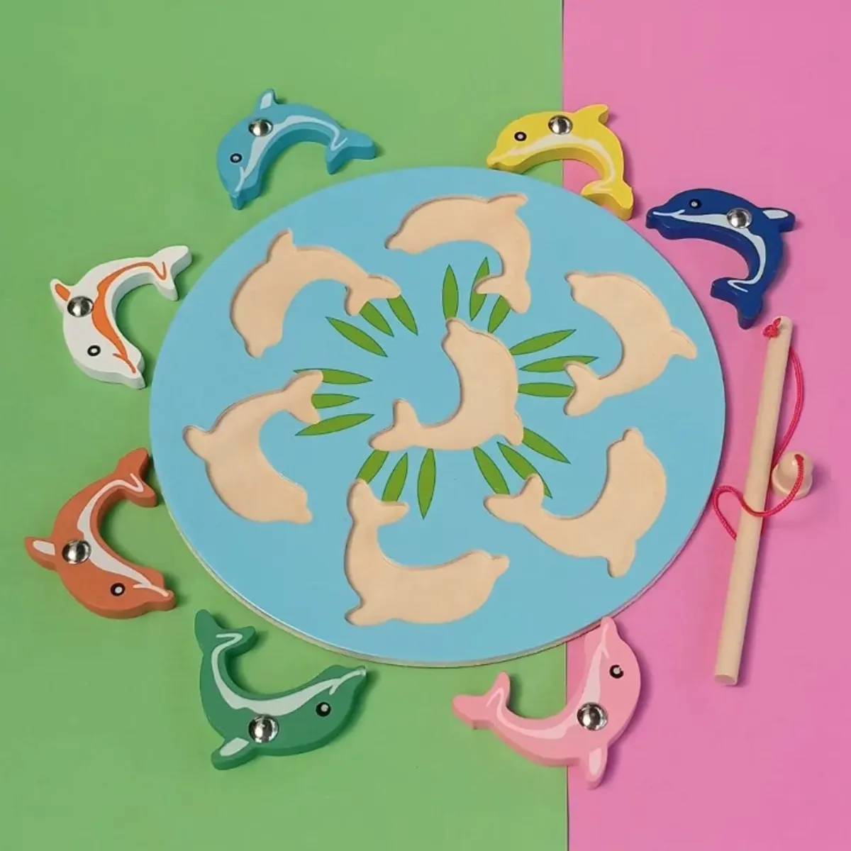 GENERICO - Pesca Milagrosa Redonda Montessori Juguete De Madera