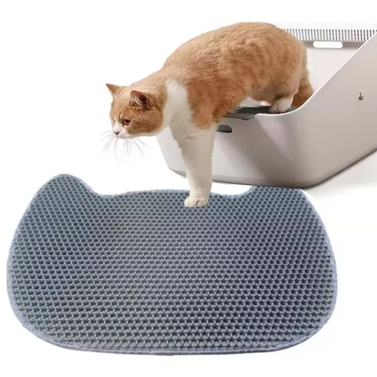 GENERICO - Alfombra Atrapa Arena Para Gatos Salida Arenero Mascotas.