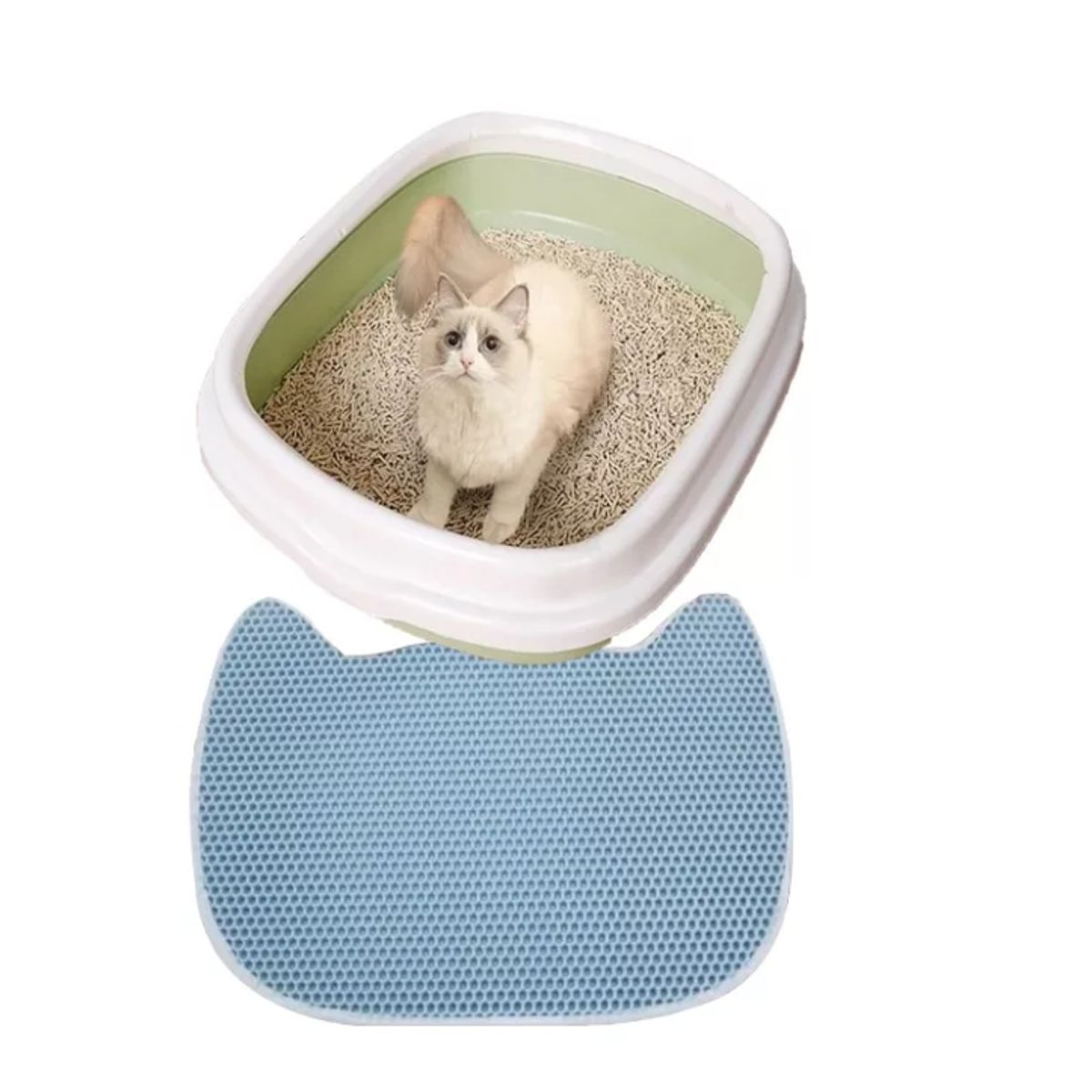 GENERICO - Alfombra Atrapa Arena Para Gatos Salida Arenero Mascotas.