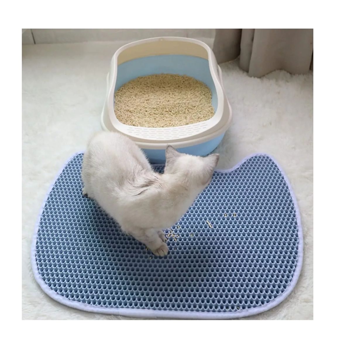 GENERICO - Alfombra Atrapa Arena Para Gatos Salida Arenero Mascotas.