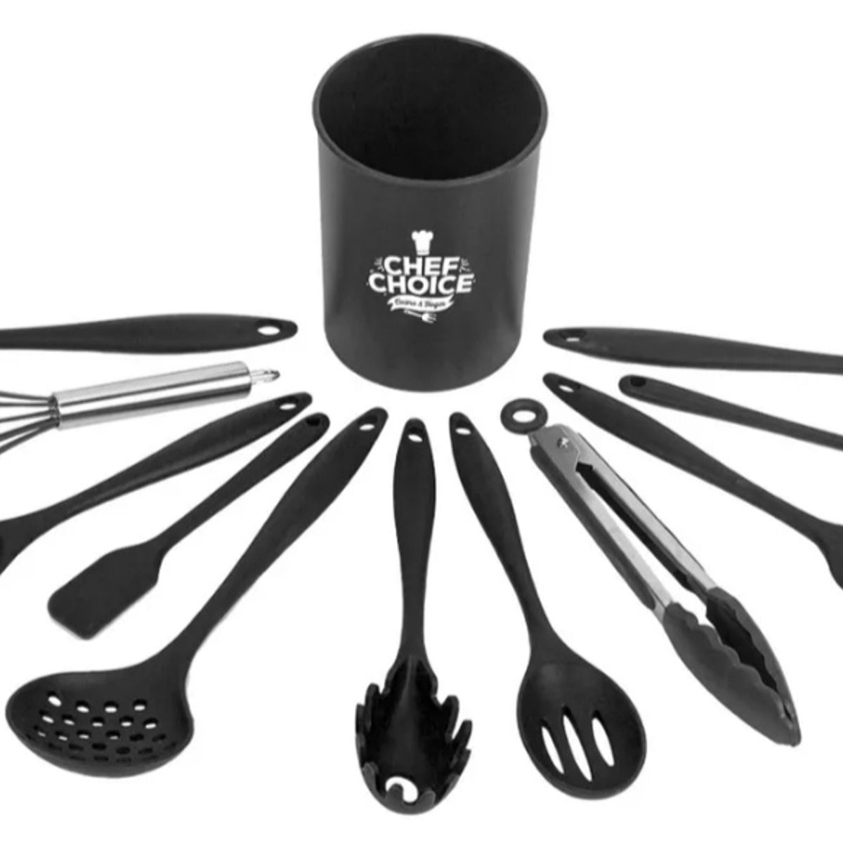 GENERICO - set 12 pcs utensilios de cocina de silicona antiadherente