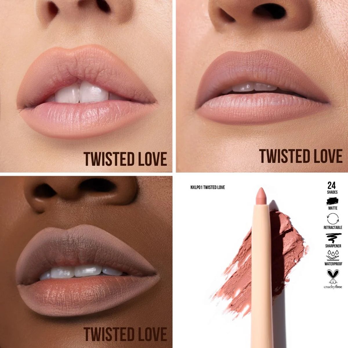 BEAUTY CREATIONS - Delineador Para Labios Beauty Creations Nude X Twisted Love.-