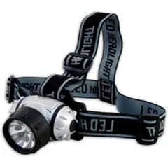CINCH - Linterna 14 LED de cabeza 4 funciones ajustable a tamaño a pilas