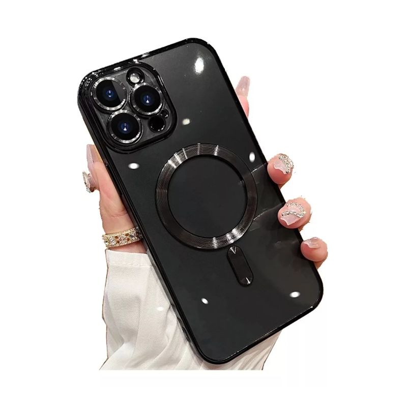 GENERICO - Carcasa Magsafe Protector De Camara Para iPhone 13 Pro Negro