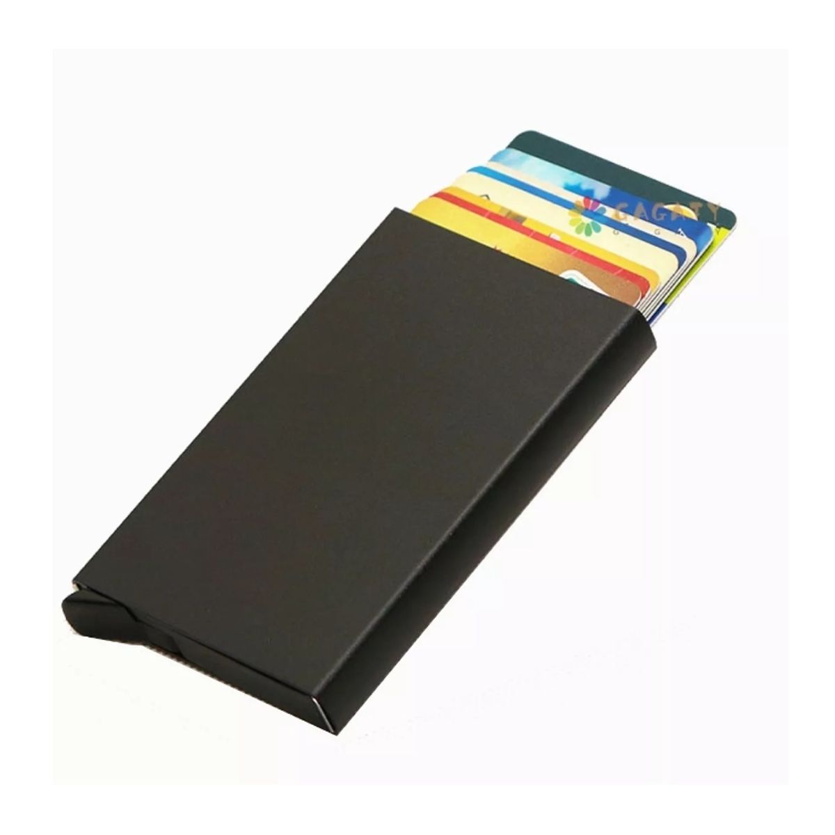 GENERICO - Porta Tarjetas O Tarjetero Aluminio Anticlonacion Rfid Popup