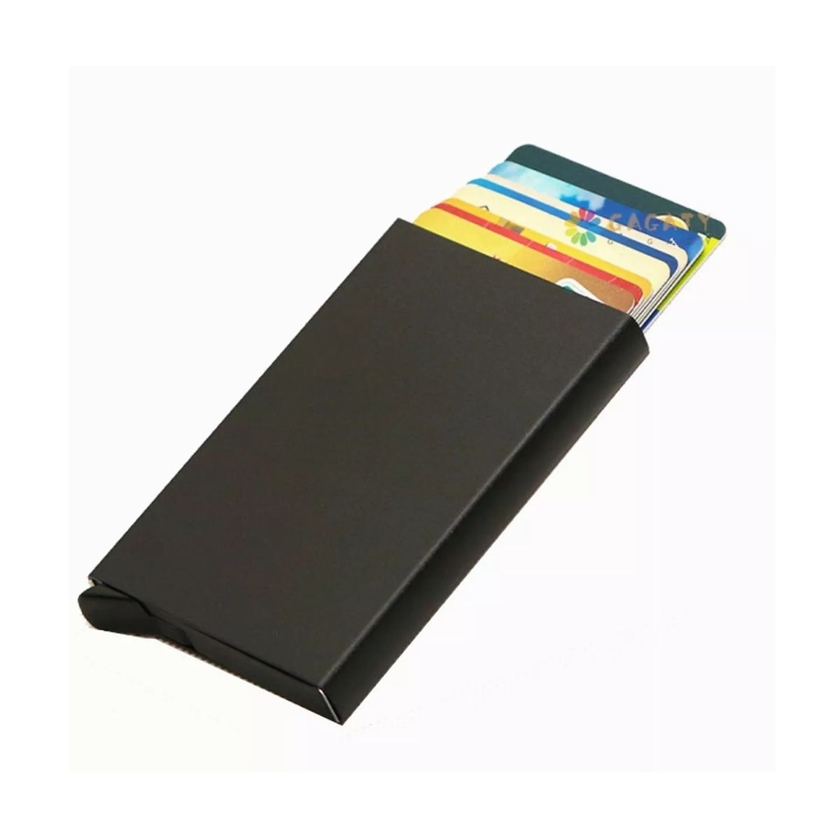 GENERICO - Porta Tarjetas O Tarjetero Aluminio Anticlonacion Rfid Popup