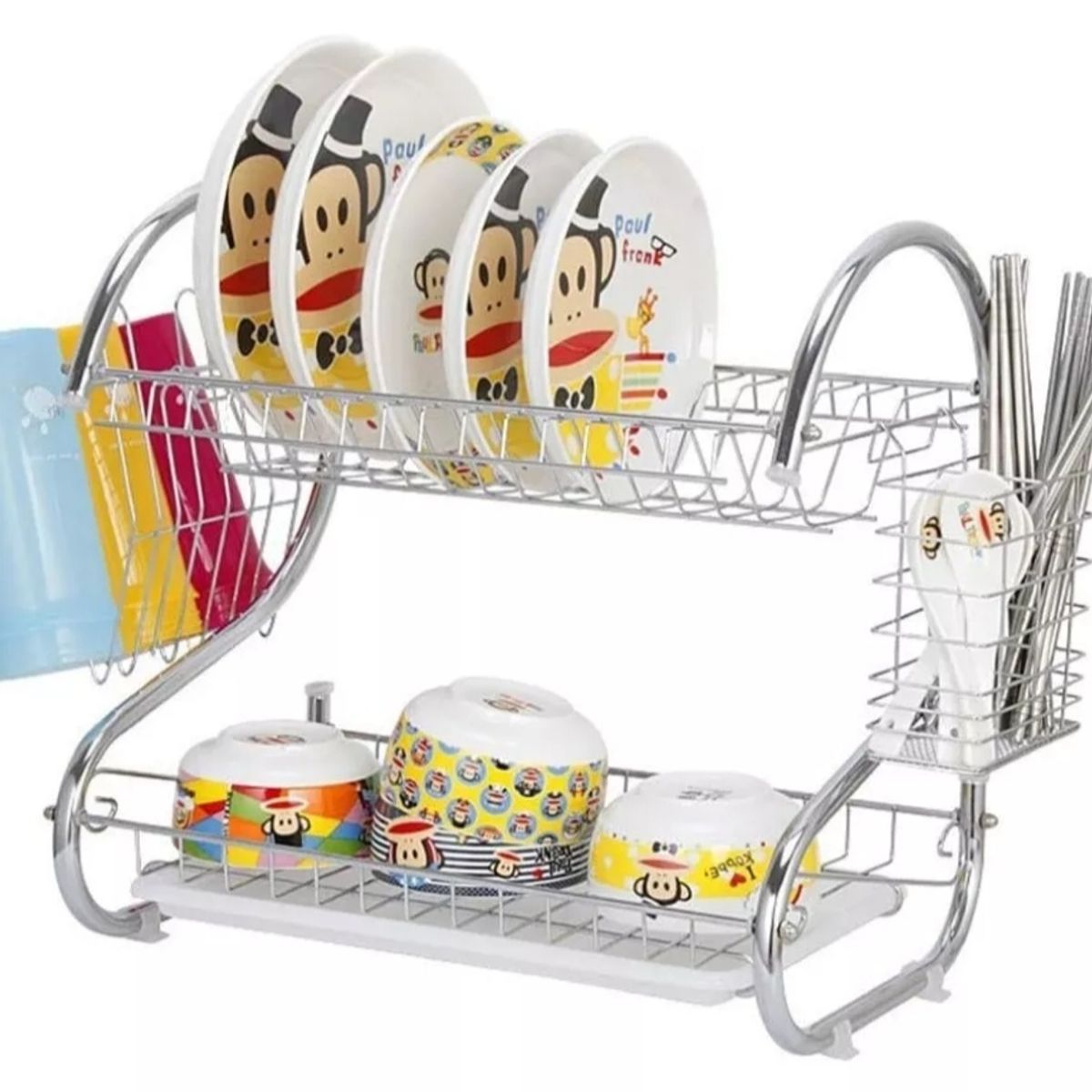 GENERICO - Escurridor  Platos Fregadero Acero Inoxidable