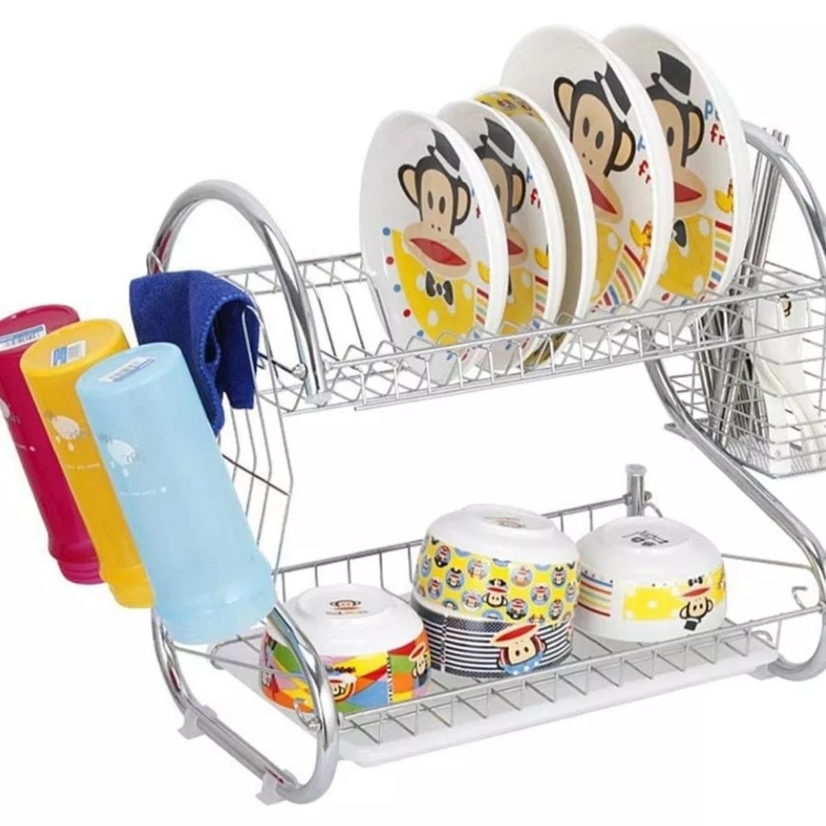 GENERICO - Escurridor  Platos Fregadero Acero Inoxidable