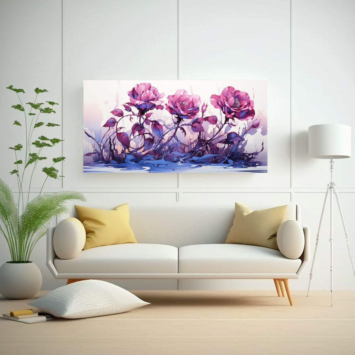 GENERICO - Cuadro De Arte De Pared Colores Alegres De Una Rosa Venenosa 160x80cm