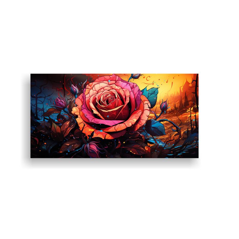 GENERICO - Pintura Decorativa Lienzo Inspirador Estilo Graffiti Rosa Co 160x80cm