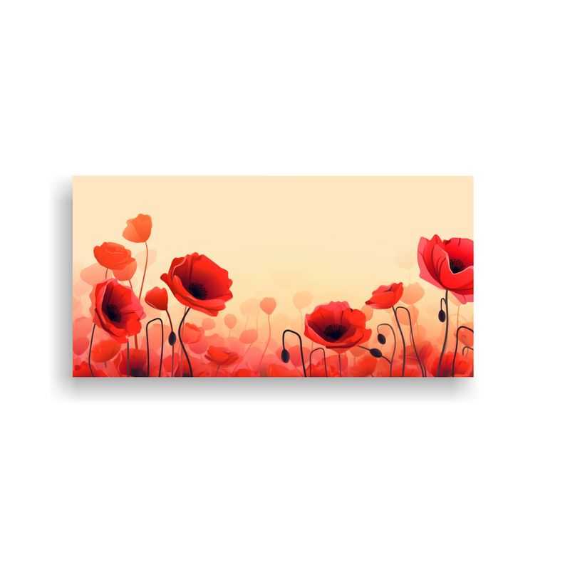 GENERICO - Cuadro Tela Sublimada Regalo Con Elegante Fondo De Flores De 160x80cm