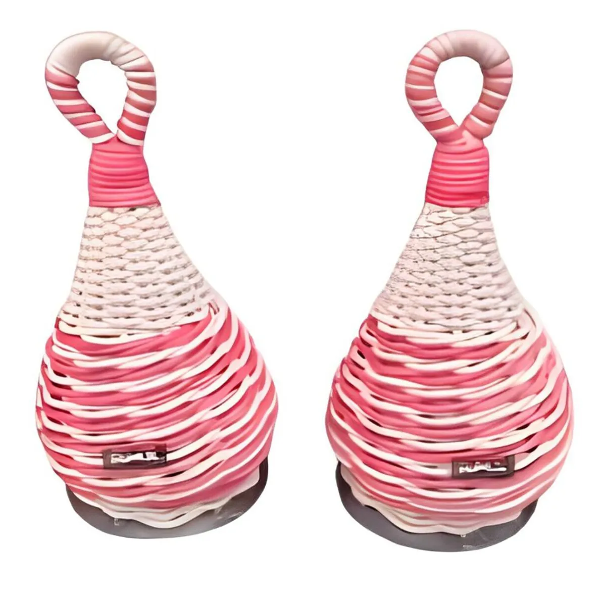 RMX - Par De Maracas Ecológicas Forradas En Mimbre 18 Cm  PB-H4E2