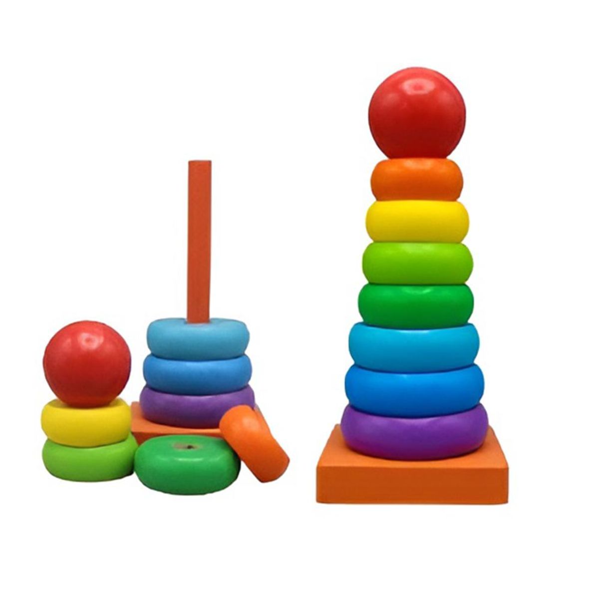 ARTIDIX - Torre con aros para encaje Rainbow Tower Juguete De Madera PB-C1