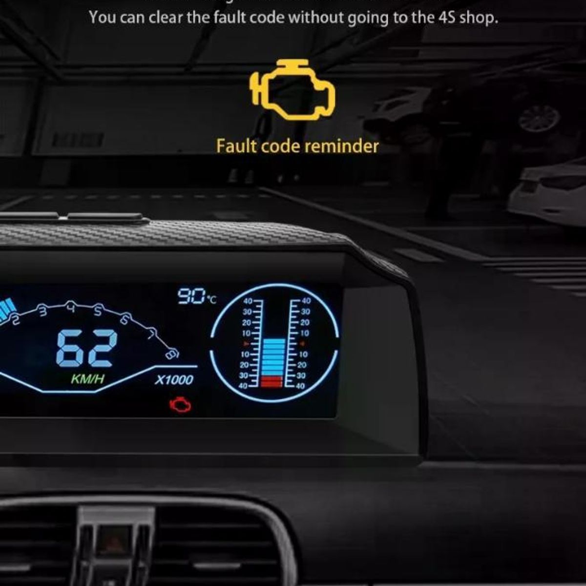 GENERICO - X90 Autool Hudobd2 Medidor De Pendientes Multifunción Jeep