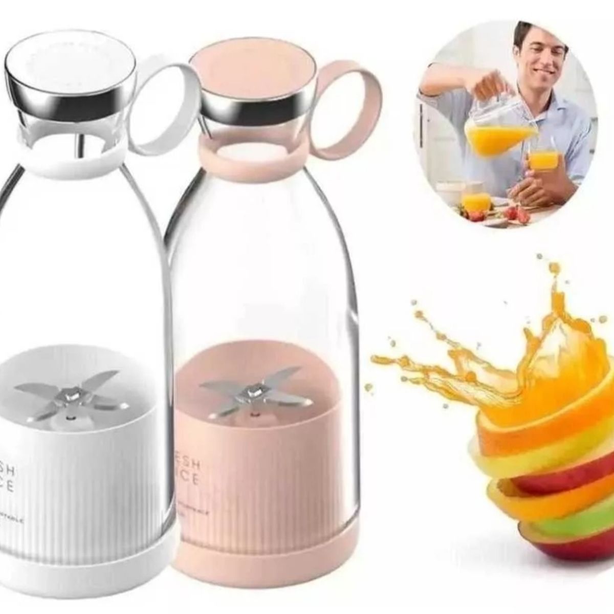 GENERICO - botella licuadora recargable juguera bitidora portatil