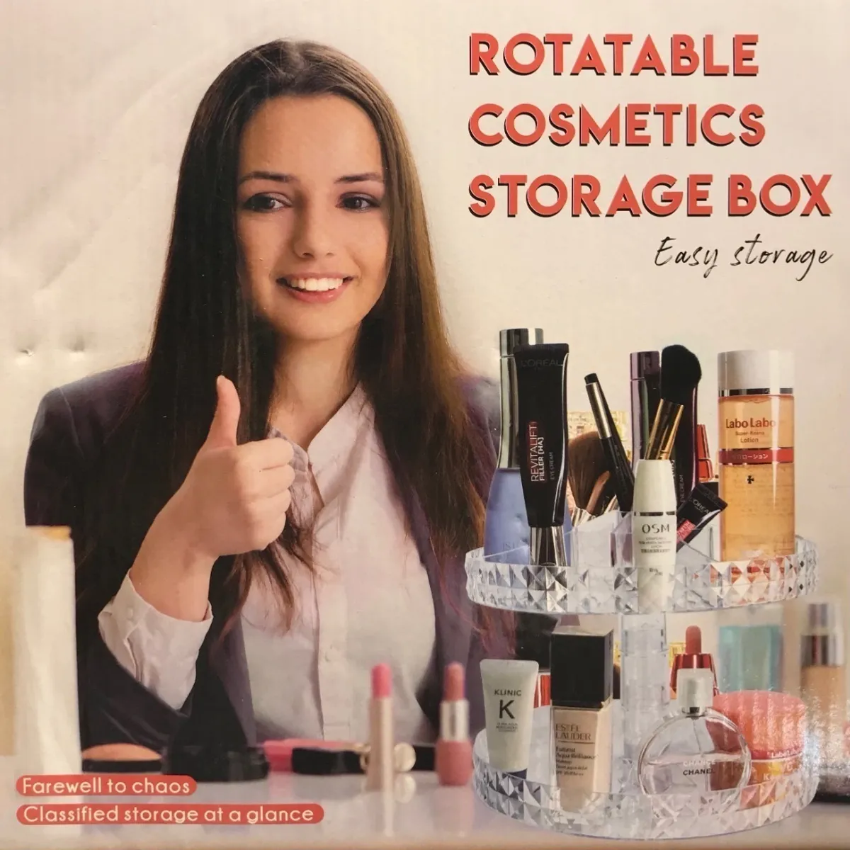 GENERICO - Organizador De Cosméticos Y Maquillajes Giratorio 360