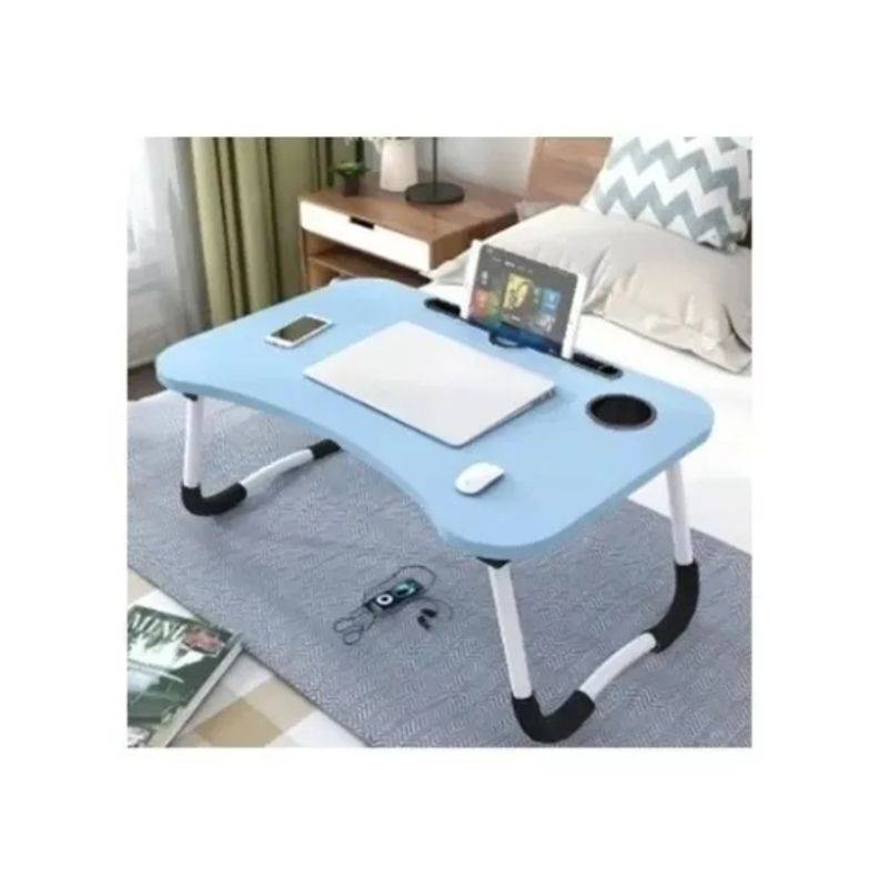 GENERICO - Mesa Plegable CELESTE Porta Vaso Luz 4USB