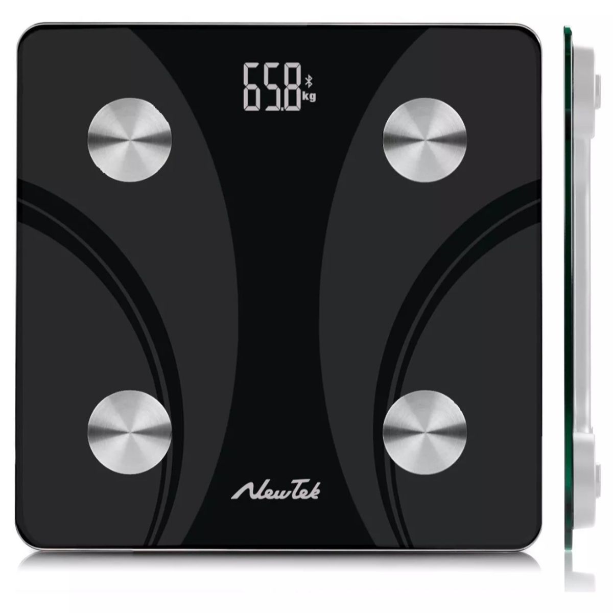GENERICO - Balanza Pesa Digital Bluetooth Inteligente Smart Imc Baño Negro