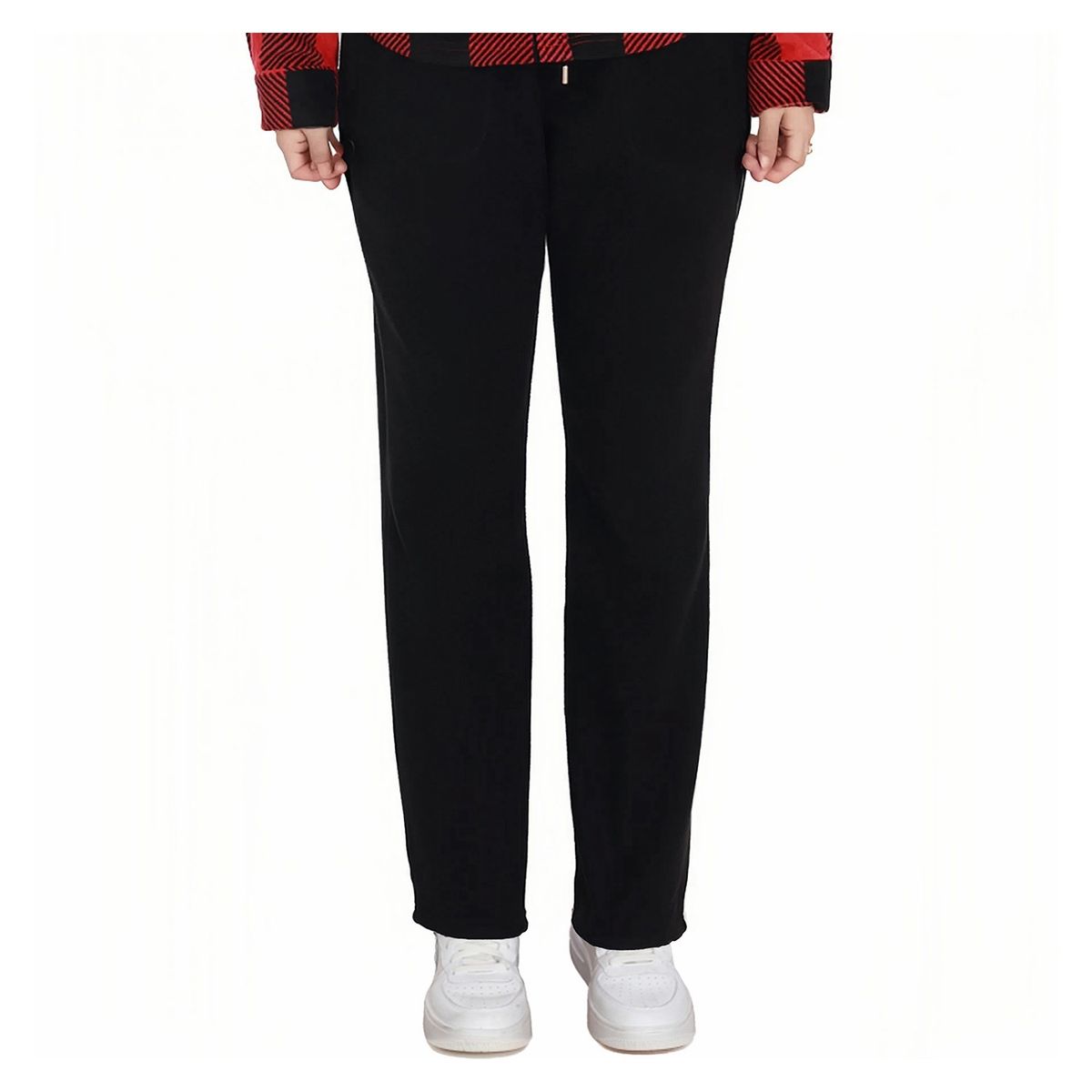 FASHION'S PARK - Pantalón Buzo Mujer Recto Micropolar Negro Fashion's Park