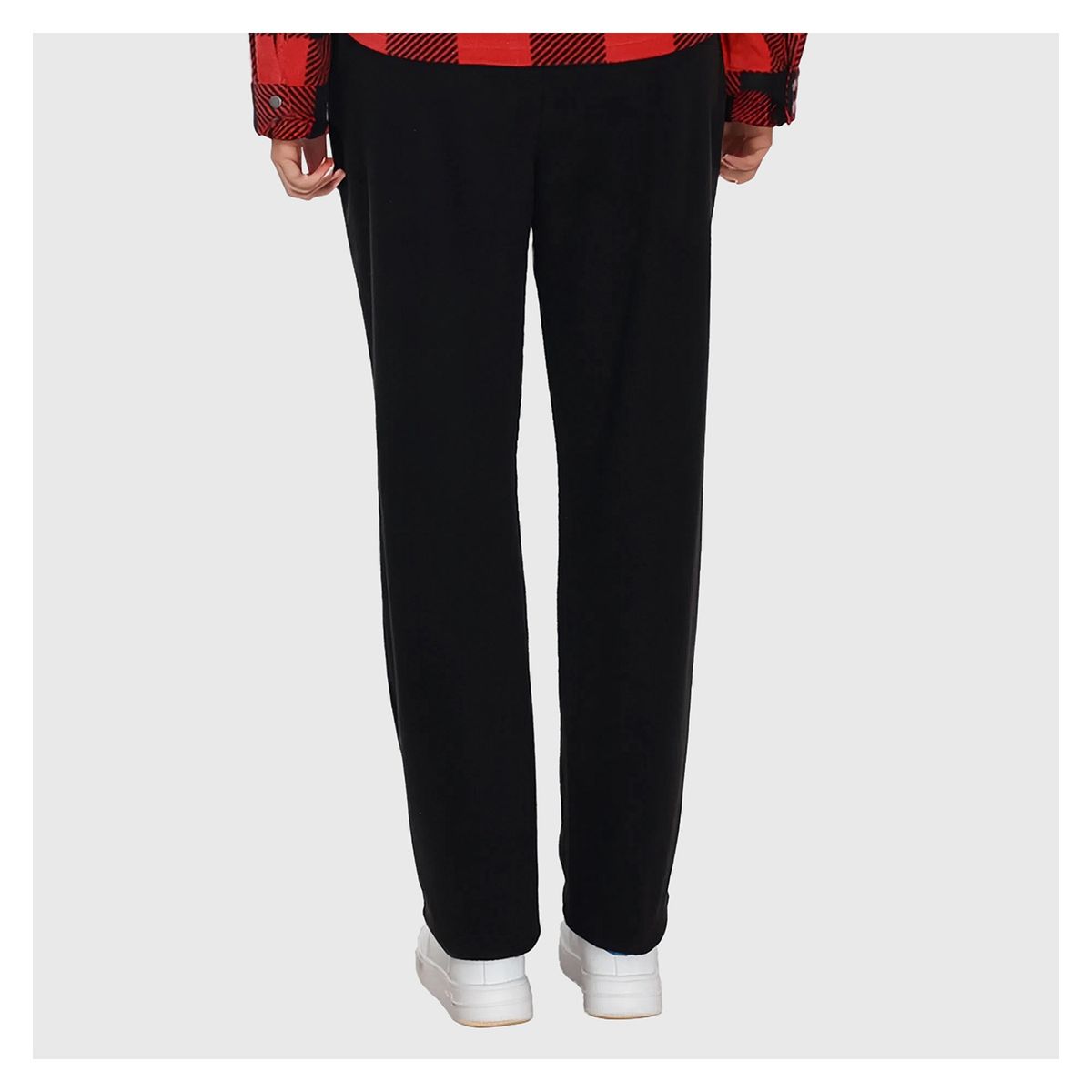 FASHION'S PARK - Pantalón Buzo Mujer Recto Micropolar Negro Fashion's Park