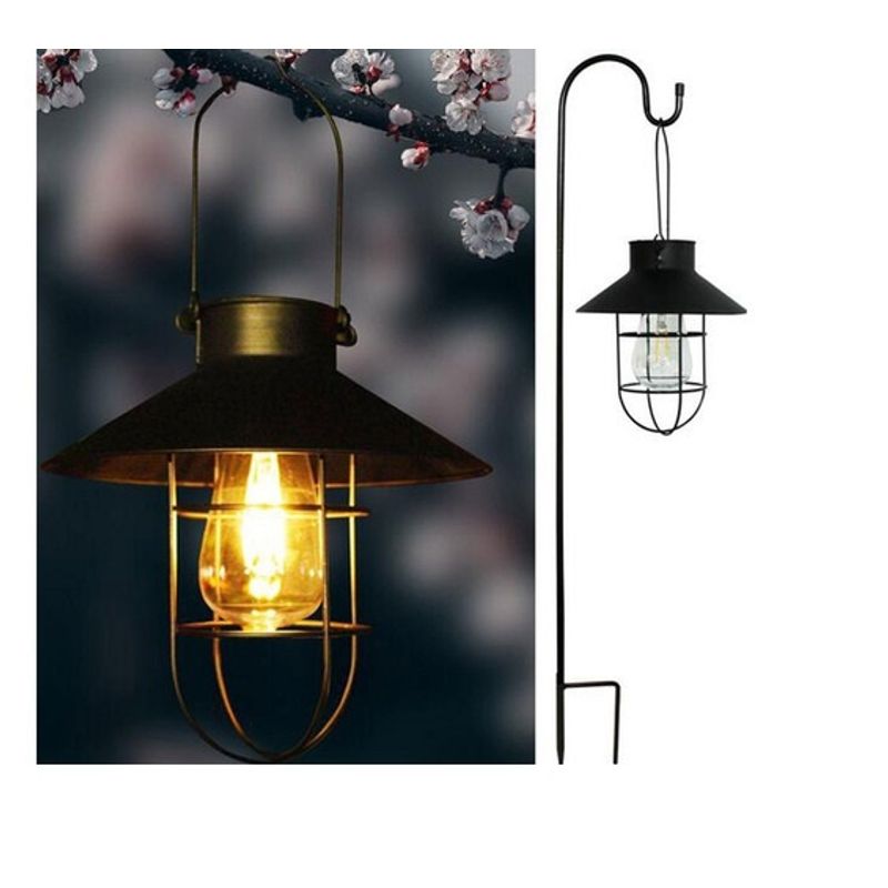 GENERICO - Farol Solar Estaca Led Impermeable Negro  Ampolleta