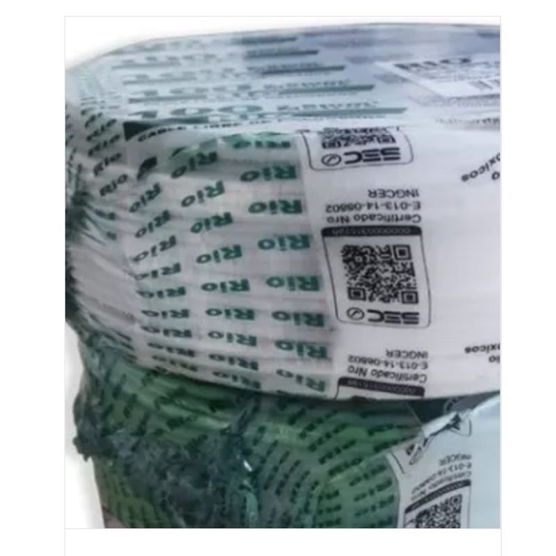 GENERICO - Cable Eléctrico Eva 15mm Blanco Libre De Halógeno 100metros