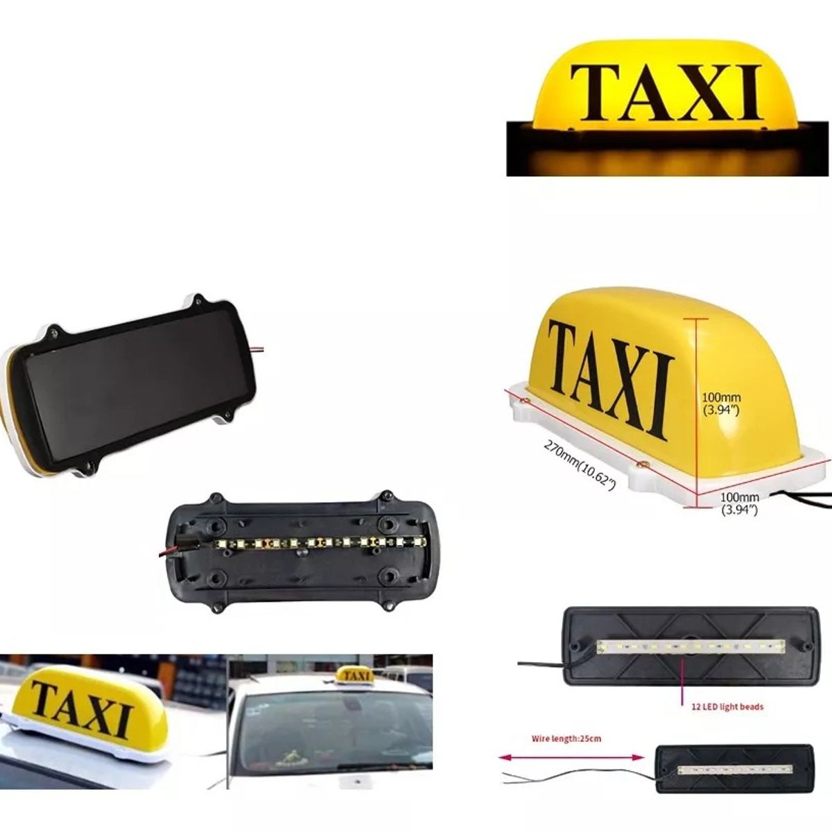 GENERICO - Letrero Luminoso Taxi Para Techo