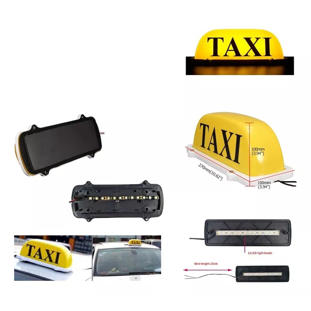 GENERICO - Letrero Luminoso Taxi Para Techo