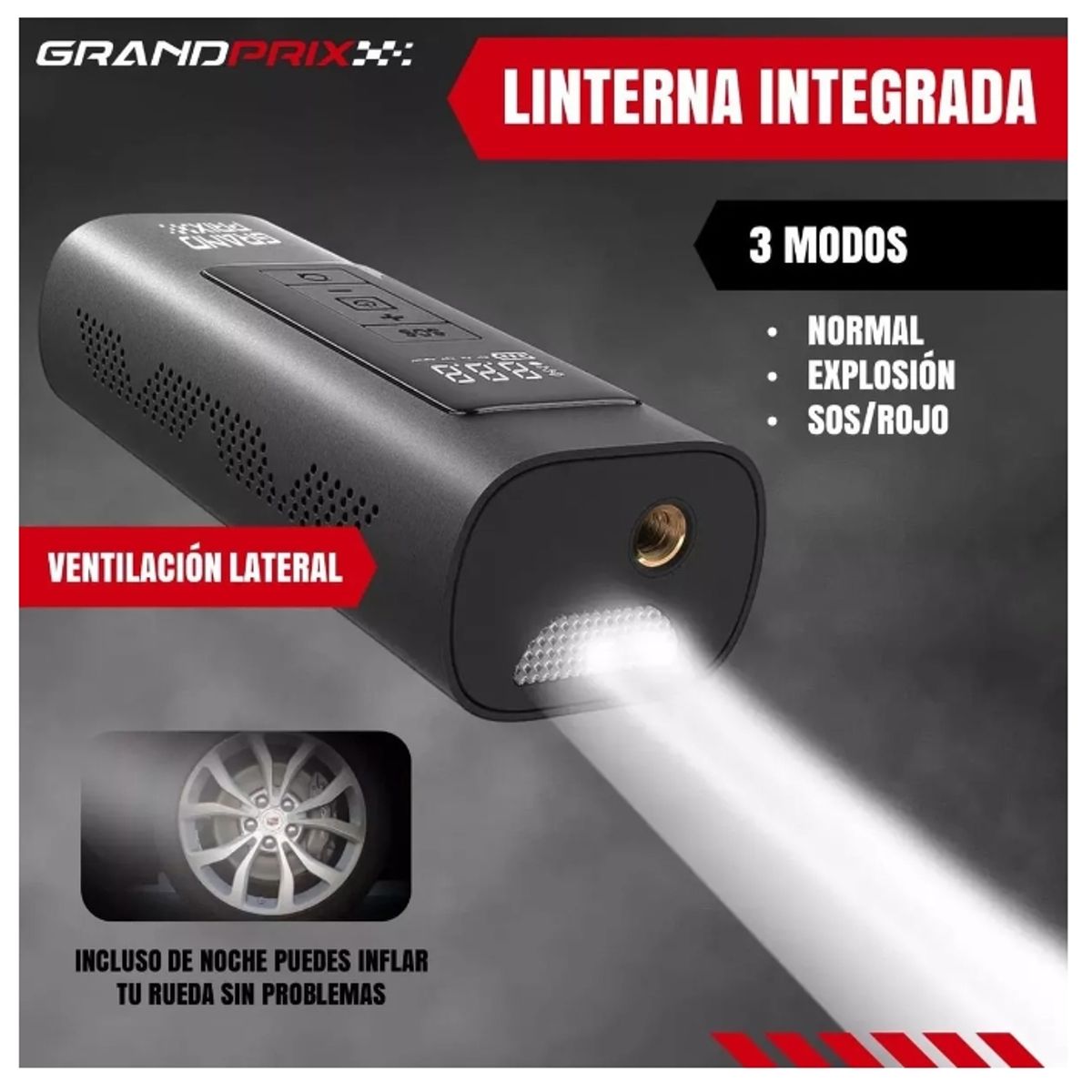 GENERICO - Compresor De Aire Portatil A Batería Inflador Neumaticos