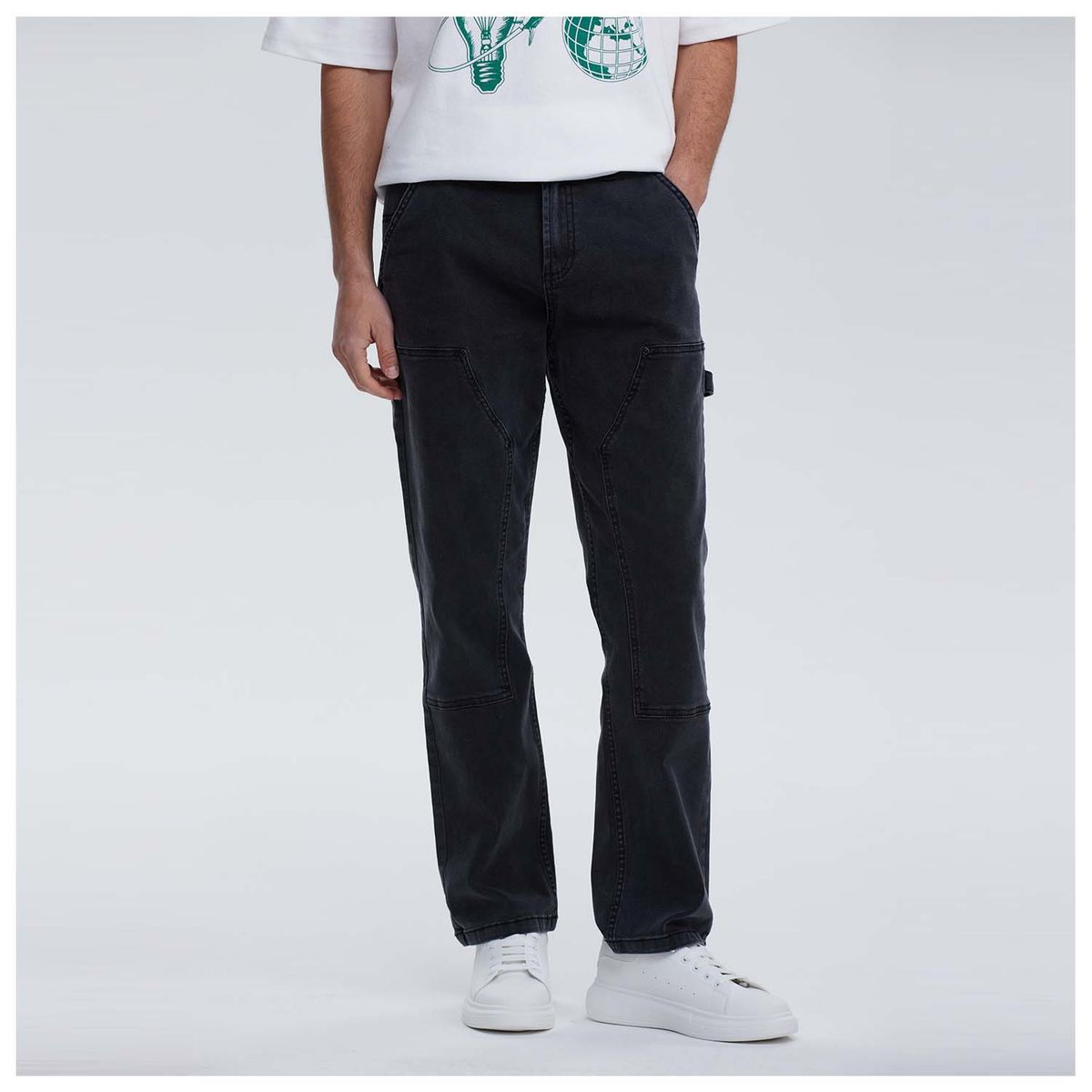 FASHION'S PARK - Jeans Hombre Doble Costura Negro Fashion's Park