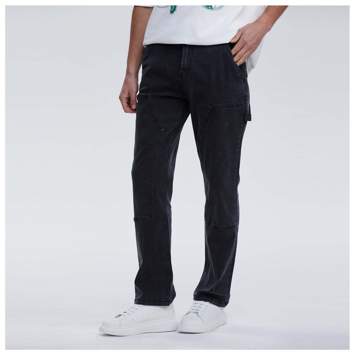 FASHION'S PARK - Jeans Hombre Doble Costura Negro Fashion's Park