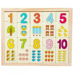 CASITAS Y JUEGOS - Juego Didáctico Dominó Número De Madera Para Niños