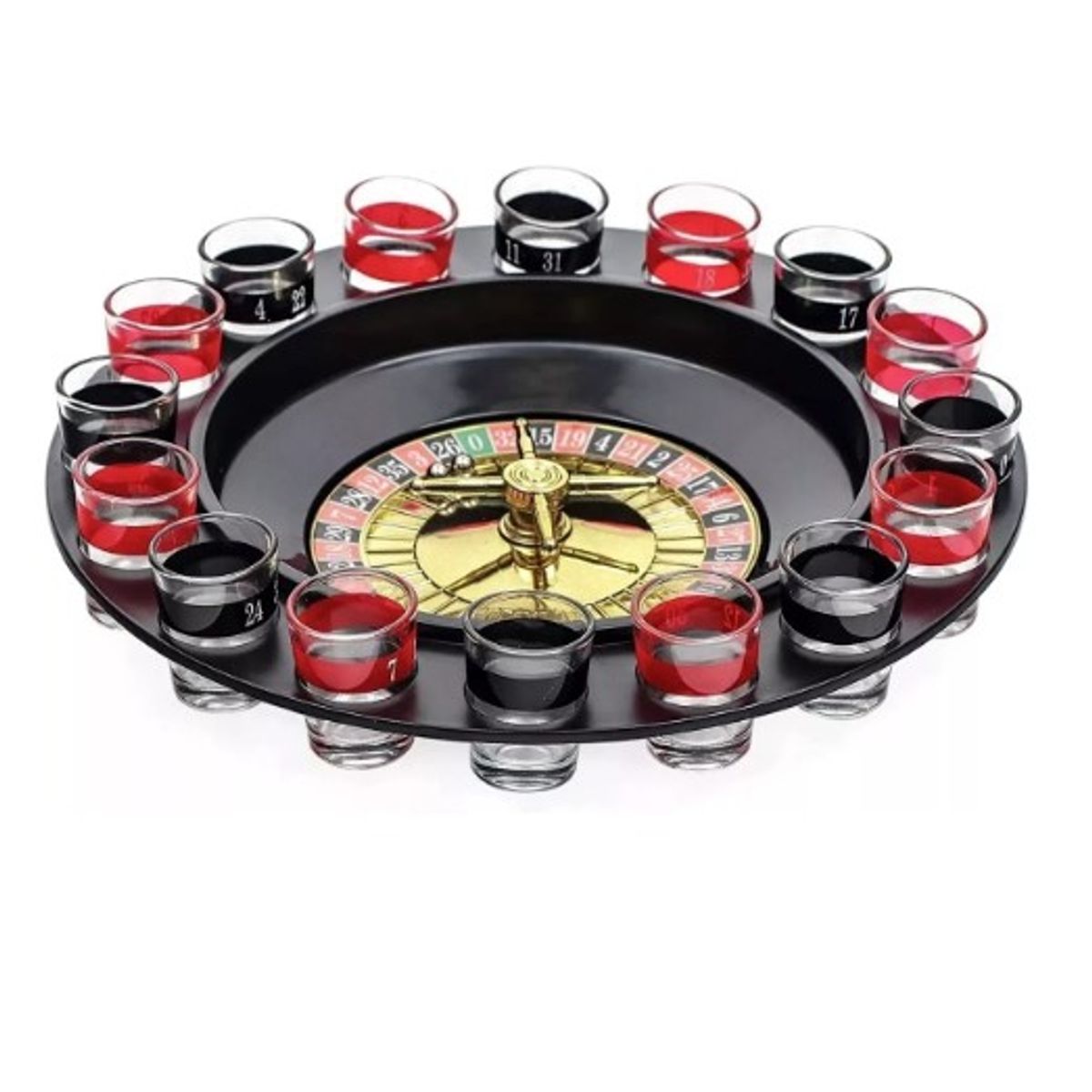 GENERICO - Juego De Mesa Ruleta De Tragos Giratoria Shots 16 Piezas