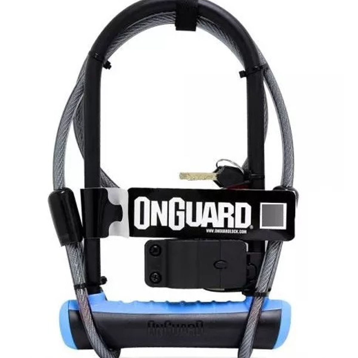 ON GUARD - Candado Bici U-lock On Guard Neon Piola Soporte 230 Cm Azul