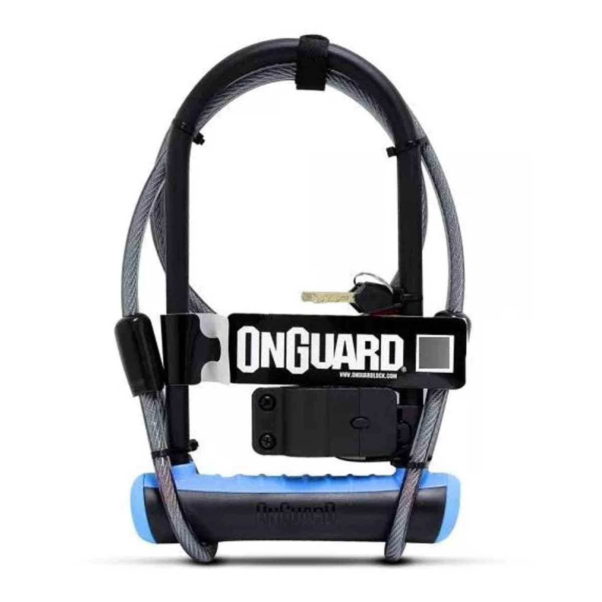ON GUARD - Candado Bici U-lock On Guard Neon Piola Soporte 230 Cm Azul