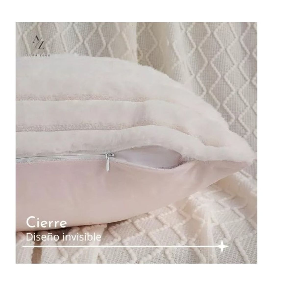 GENERICO - Fundas De Cojines Pack X2 Boho Rayada Suave 45 X 45 Premium