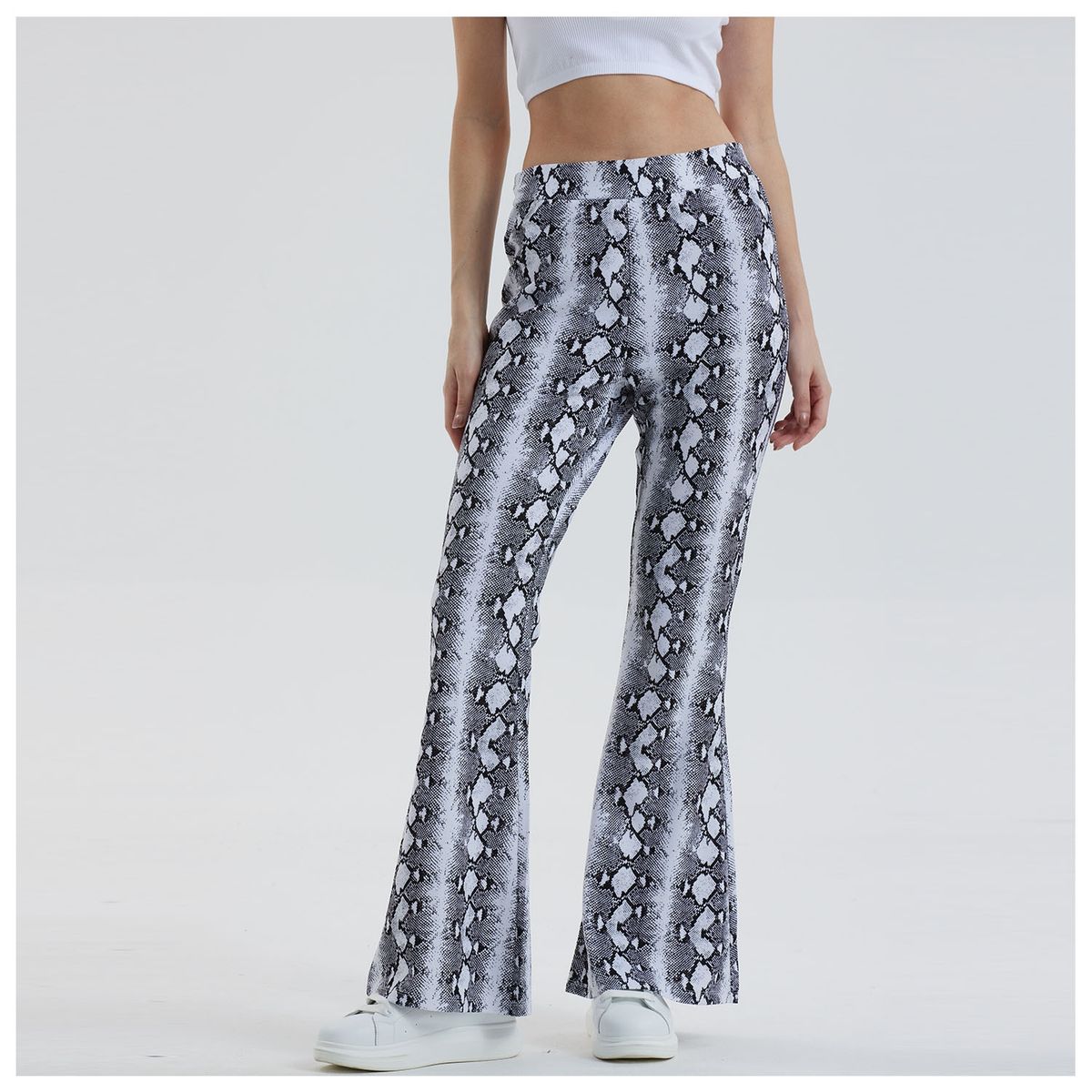FASHION'S PARK - Pantalón Mujer Pitón Negro Fashion's Park