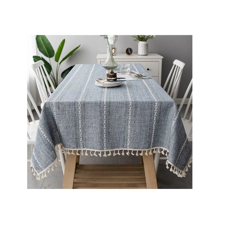 GENERICO - Mantel Rectangular Mantel De La Mesa Borla Algodón 145x220cm