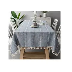 GENERICO - Mantel Rectangular Mantel De La Mesa Borla Algodón 145x220cm