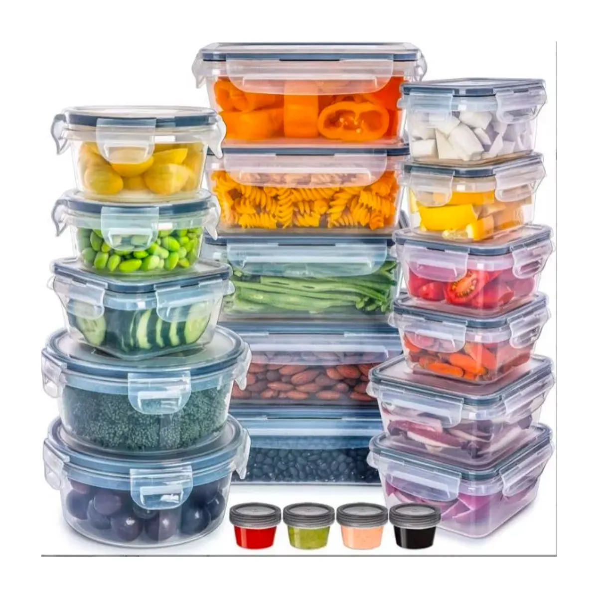 MUNDO MAGIA - Set De 20 Recipientes Contenedores Herméticos Para Almacenar