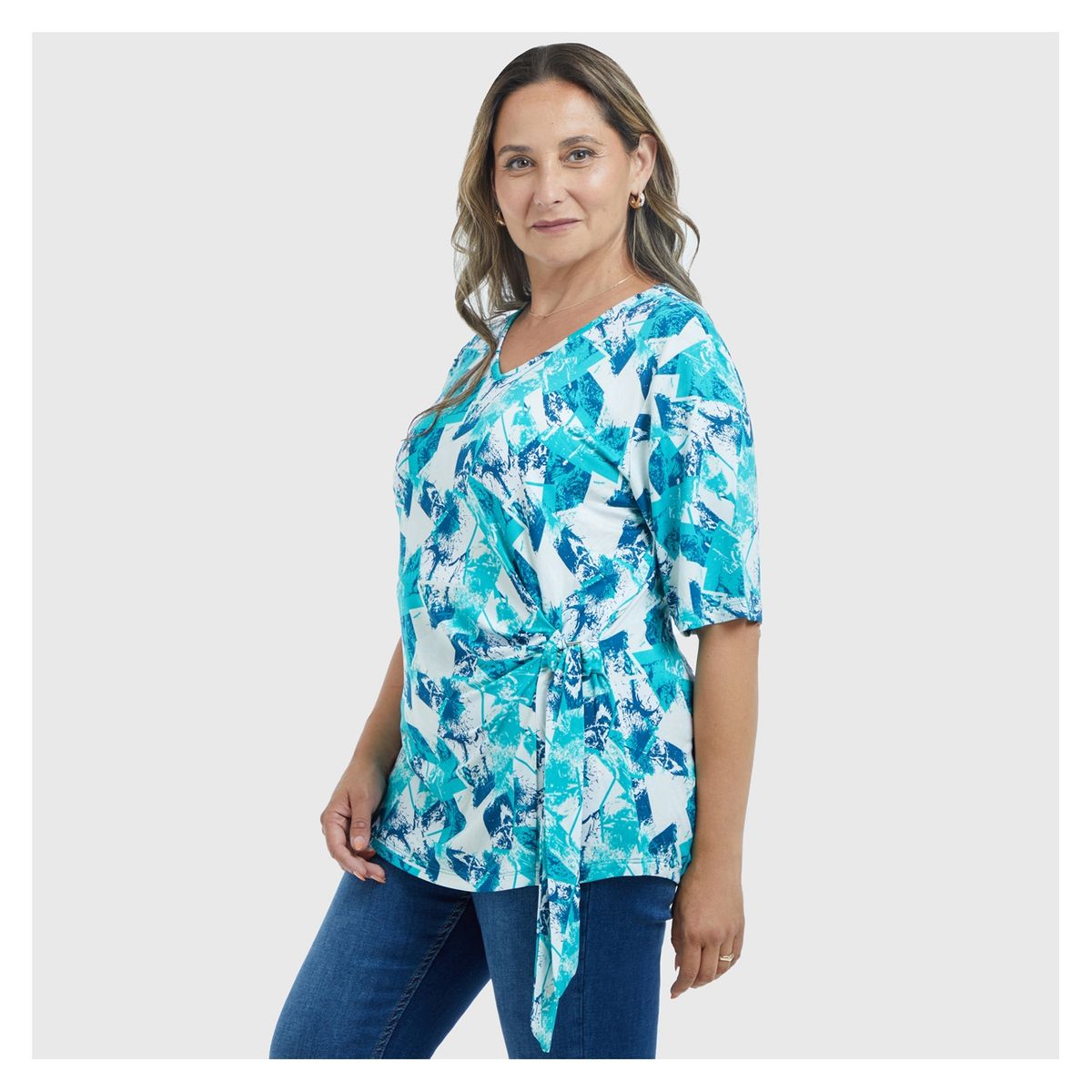 FASHION'S PARK - Polera Mujer Full Print Crudo Fashion's Park