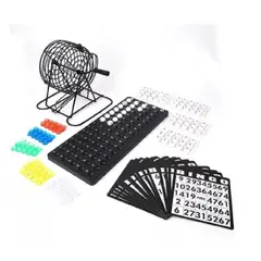 MUNDO MAGIA - Set De Bingo Lota Completo Incluye Tombola Fichas Pelotas