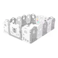Corral para Bebé Plegable con Paneles de Seguridad Gris