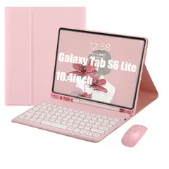 SHARGE - Teclado y Ratón Bluetooth para Galaxy Tab S6Lite 10.4in Rosa Español