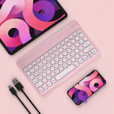 Imagen 2 del producto Teclado y Ratón Bluetooth para Galaxy Tab S6Lite 10.4in Rosa Español