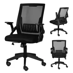 VIDITA - Silla Carla Ergonómica Asiento De Memoria Silla De Oficina Negro