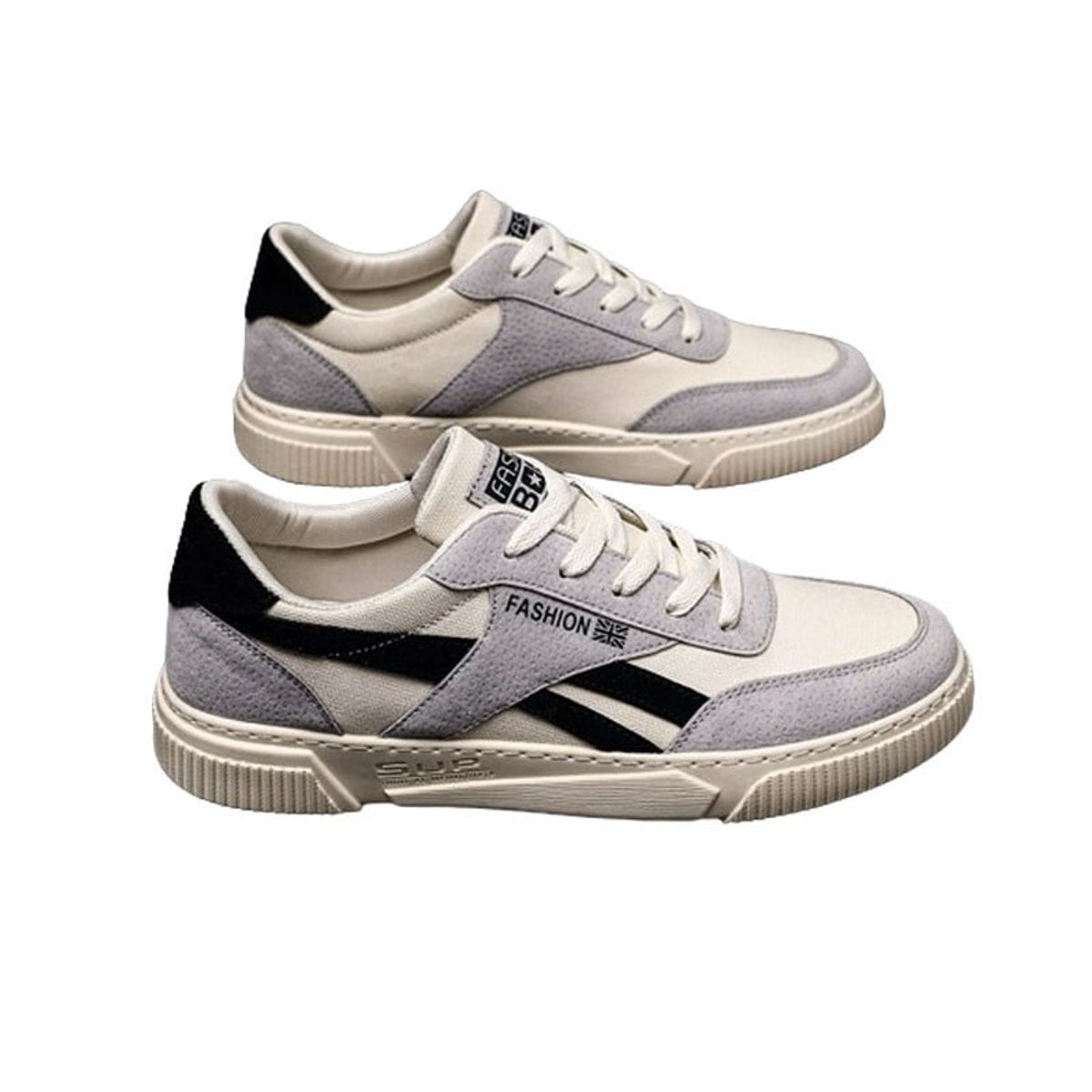 DANWEILE - Zapatillas casual de lona para hombre - negro