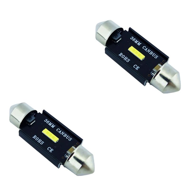 OEM - LED COB CANBUS 39 MM LUZ BLANCA SET X 2 PCS EN BLISTER